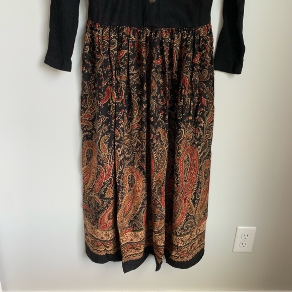 Samatha Edwards Vintage Abstract Maxi Long Sleeve Dress - Picture 3 of 7